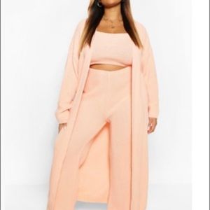 Long sleeve cable knit long cuddly sweater